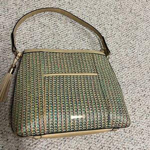 Simply Noelle Large Shoulder Bag Multicolor with Webbing Detail.